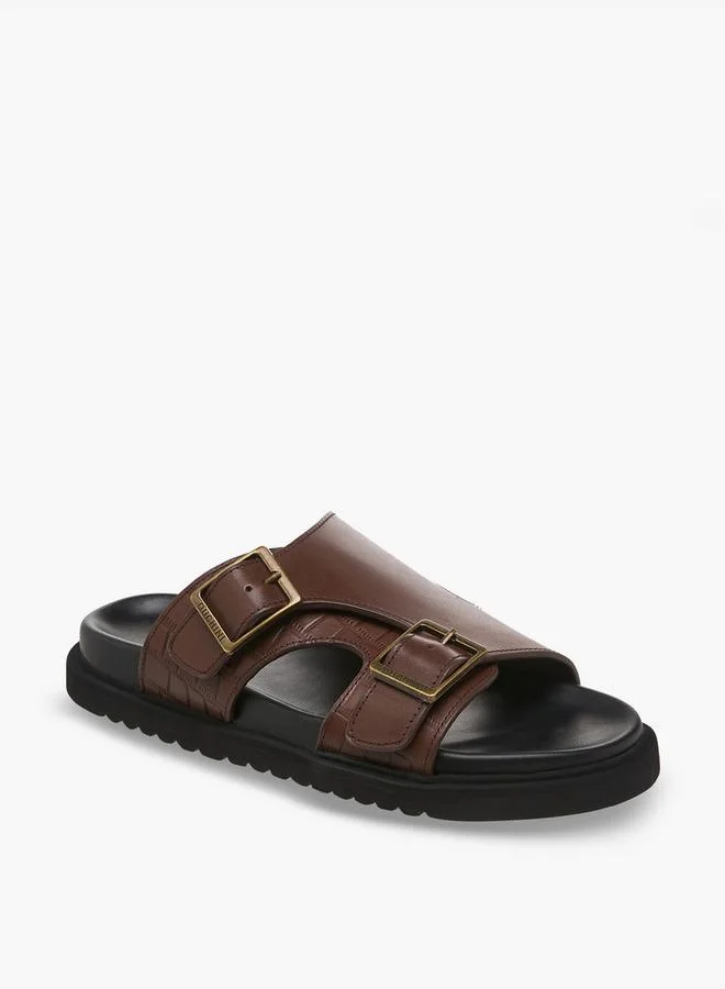 Duchini Men Textured Comfort Sandals