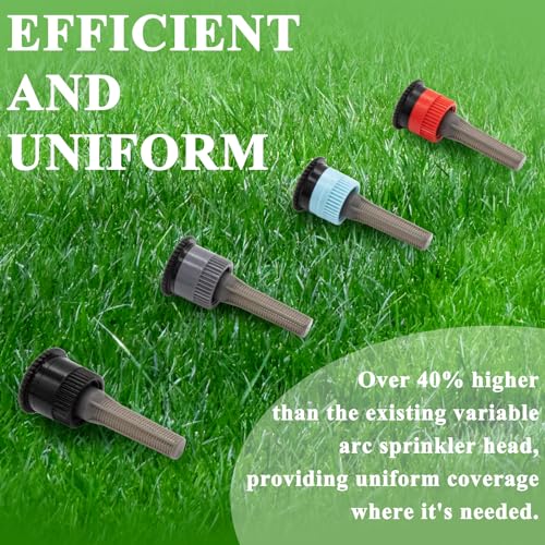 Niuohoy 16Pcs Variable Arc Nozzle Replacement Pop Up Sprinkler Heads for Hunter, RainBird, Adjustable Irrigation Nozzle High Efficiency Orbit Pop-Up Sprinkler Heads for Garden Lawn (6AN, 10AN, 15AN, 17AN) - Image 5