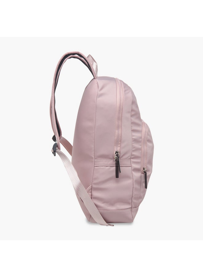 Oaklan by Shoexpress Women Logo Print School Backpack with Zip Closure and Pouch - 32x13x45 cm  - Image 3
