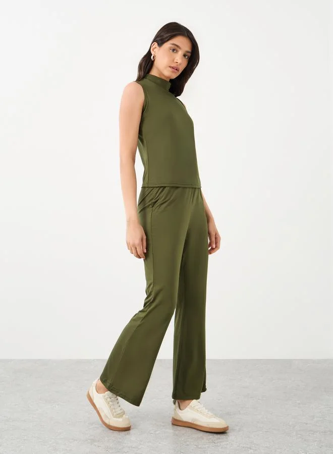 Take Two Take Two Women Mock Neck Top and Pants Co-Ords