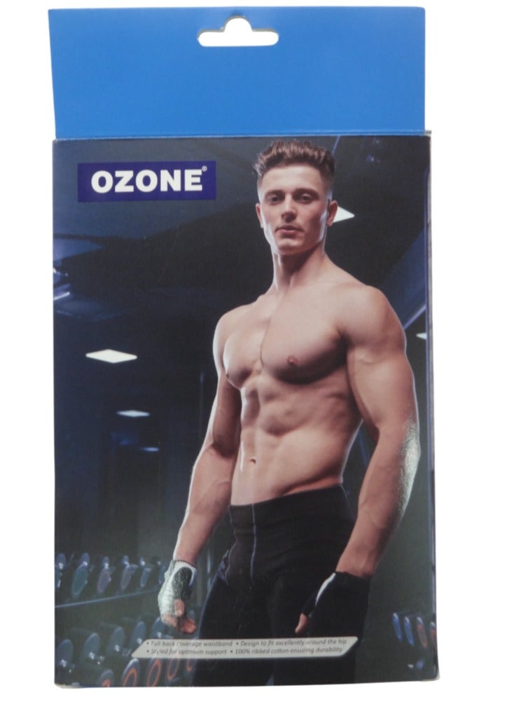 أوزون الرجال جذع طويل أبيض 3 قطعة ضلع القطن - Image 3