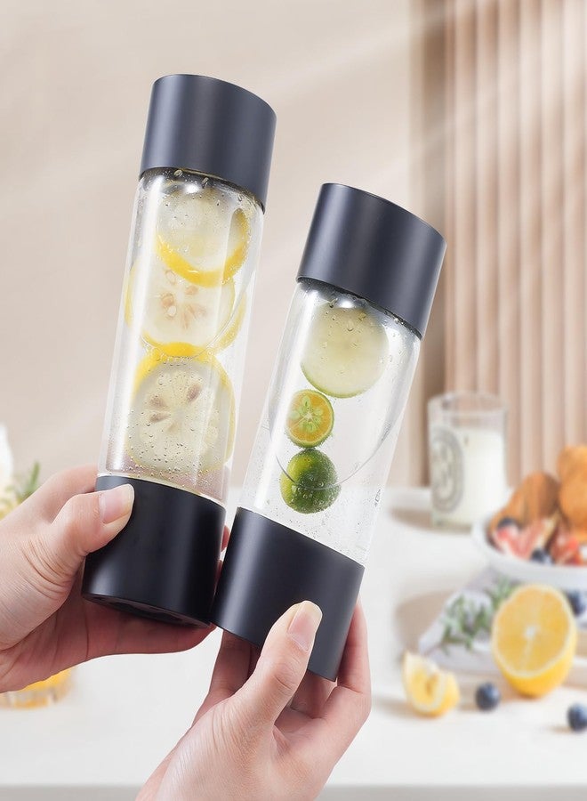 OSCEVIA Sparkling Water Maker, Soda Water Carbonator Fruits for Home, Seltzer & Carbonated Beverage Dispenser, with 1x1L BPA Free Bottle, Plus 2 Portable Bottle for travel,Screw-in 60L CO2 not included,BK - Image 4