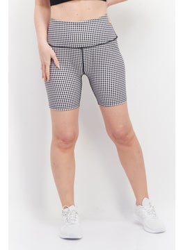 Eddie Bauer Women Checkerboard Legging Short, Black  - Image 1