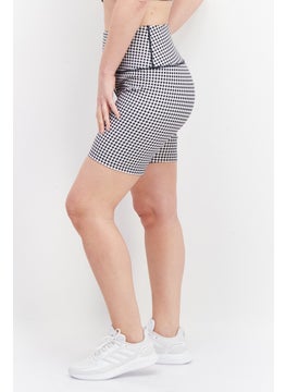Eddie Bauer Women Checkerboard Legging Short, Black  - Image 3