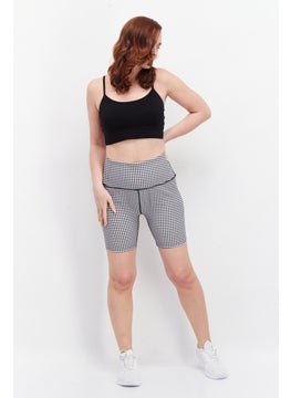 Eddie Bauer Women Checkerboard Legging Short, Black  - Image 2