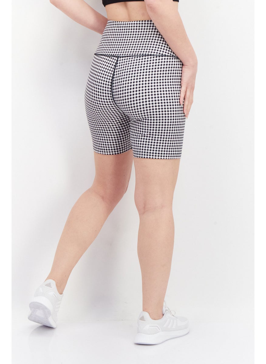 Eddie Bauer Women Checkerboard Legging Short, Black  - Image 4