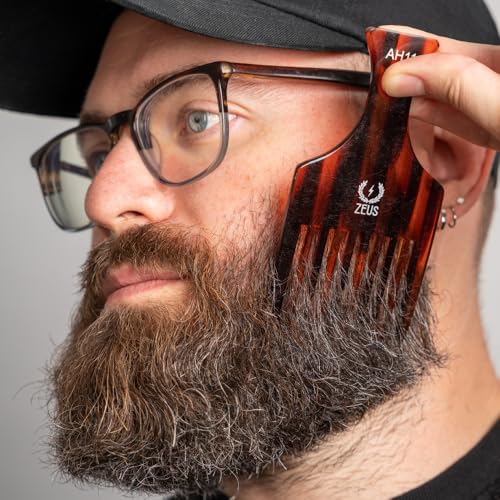 ZEUS Afro Hair Pick for Men, Large Wide-Tooth Detangling Comb for Curly Hair, Beards, Natural & Textured Styles (5.25”) AH11 - Image 3