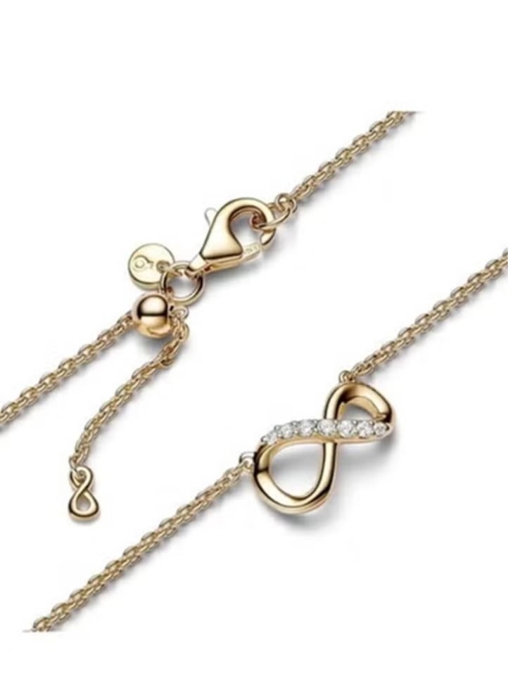 Chomel Gold Mobius Eternal Love Women's Necklace - Image 2