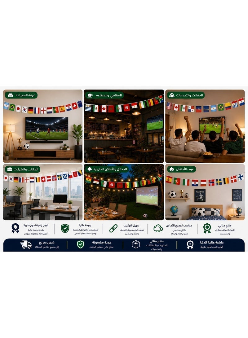 حبل أعلام كأس العالم 2026 – أعلام الدول المشاركة - Image 5