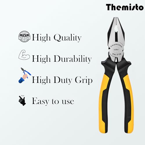 Themisto TH-T10 8 Inch Combination Plier CRV (YELLOW) - Image 3