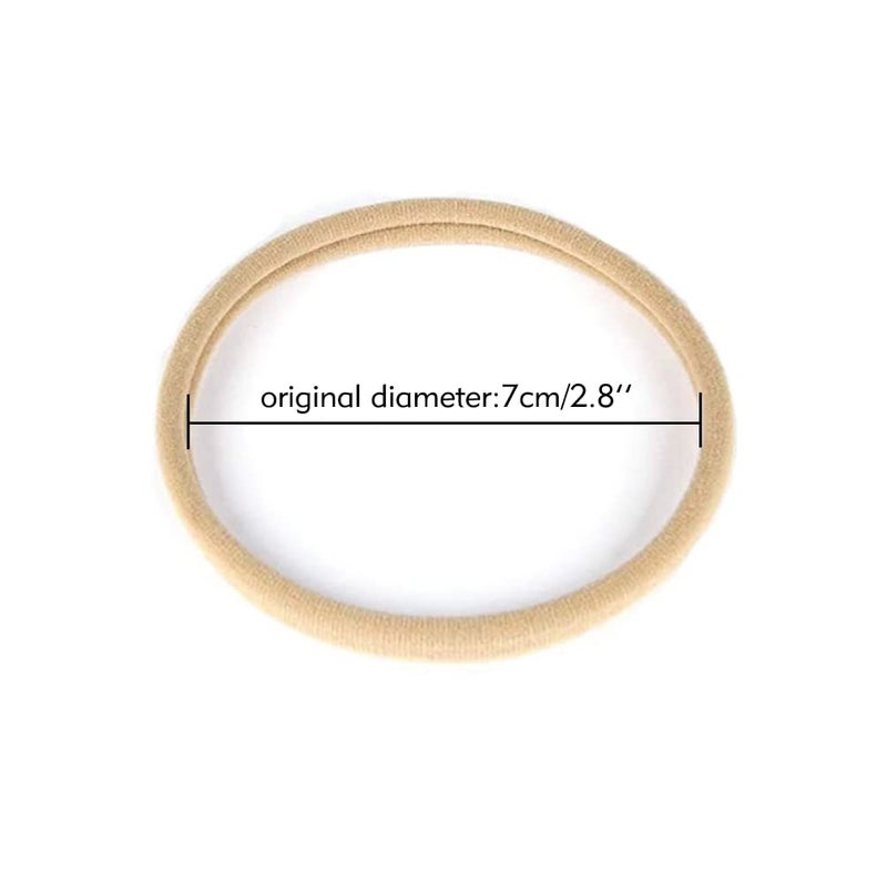 inSowni 50 Pack Super Soft Stretchy DIY Solid Nylon Headbands Baby Hair Bands One Size Fits All (10 Multi-color) - Image 4