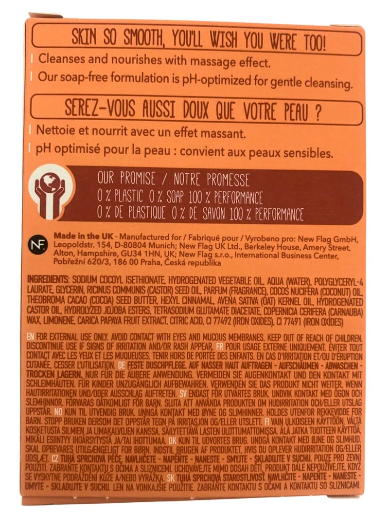 FOAMIE Papaya & Oat Milk Body Bar Pack of 3 - Image 3