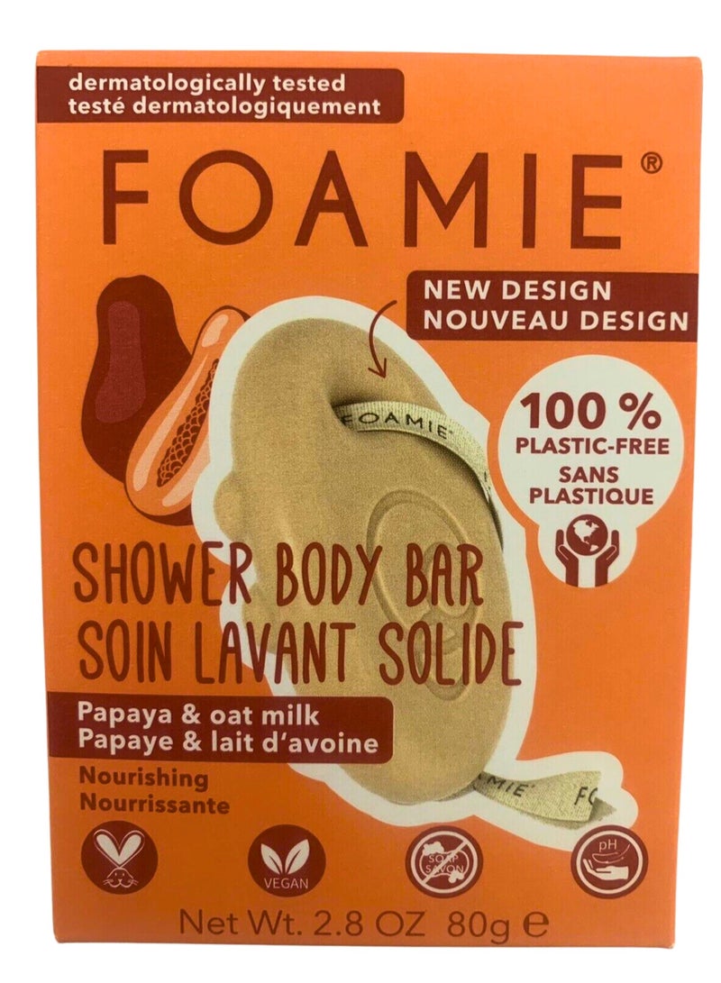 FOAMIE Papaya & Oat Milk Body Bar Pack of 3 - Image 2