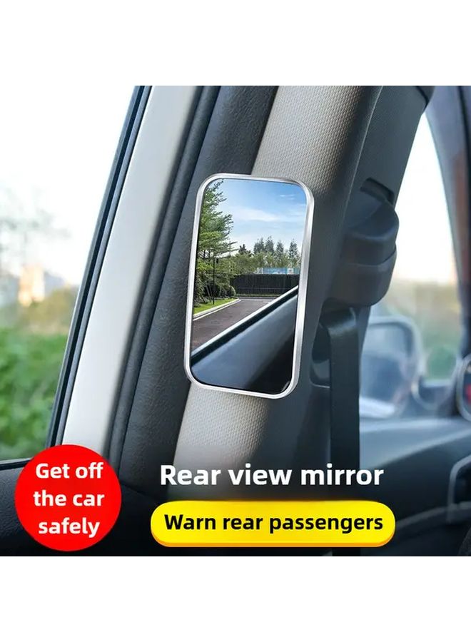 1 Pair Square White Car Blind Spot Mirror Wide Angle Rear View For A Pillar B Pillar - Image 2