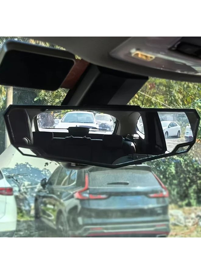 Universal Wide Angle HD Clip On Panoramic Rearview Mirror Black - Image 5