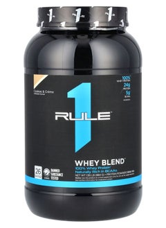 Rule One Proteins Whey Blend Protein Powder Drink Mix Cookies & Creme 1.95 lbs (884 g) 