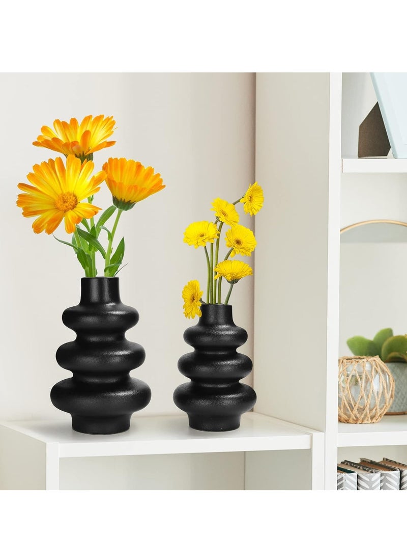 Matte Vase, Pampas Grass Vase Decor, Ceramic Vase, Office And Home Decor For Fresh And Dried Flowers, Bouquet, 2 Pieces - Image 2