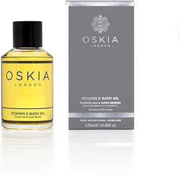 OSKIA Vitamin E Bath Oil Soothing Bath Oil with Vitamin E Almond Oil Chamomile for Hydrated Soft Skin 200ml - Image 1