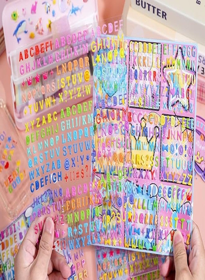 SAMVARDHAN 2 Sheets/550+ Colorful Alphabet Puffy Stickers for Kids – A to Z Letter Stickers for Scrapbooking, DIY Crafts, Journals & School Projects (B) - Image 4