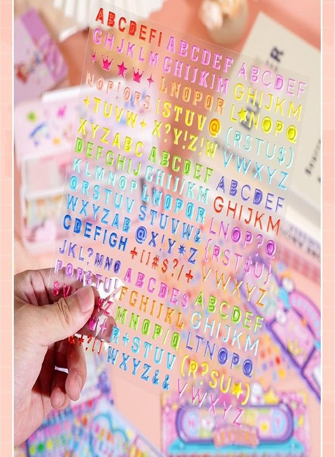 SAMVARDHAN 2 Sheets/550+ Colorful Alphabet Puffy Stickers for Kids – A to Z Letter Stickers for Scrapbooking, DIY Crafts, Journals & School Projects (B) - Image 3