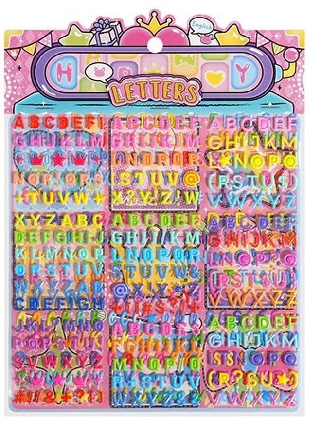 SAMVARDHAN 2 Sheets/550+ Colorful Alphabet Puffy Stickers for Kids – A to Z Letter Stickers for Scrapbooking, DIY Crafts, Journals & School Projects (B) - Image 5