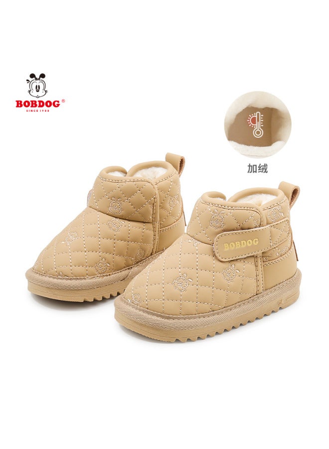 Children's Cotton Shoes, Toddler Shoes, Cute Kids' Shoes, Snow Boots, Baby Winter Warm New Style Fleece-lined Babudou