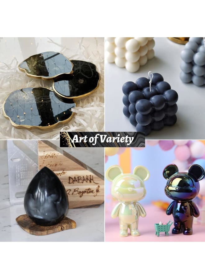 Epoxy Resin Paint 100 g, Black Mica Powder Metallic, Soap Colour, Epoxy Resin Pigment for Soap Making, Lip Gloss, Nail Polish, Makeup, Bath Bomb, Slime, Candle Making  - Image 5