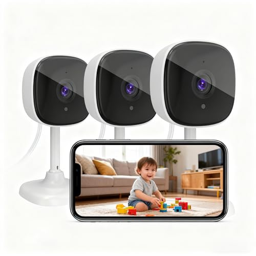 أموروم Amorom 3 Pack Wired Indoor Security Camera