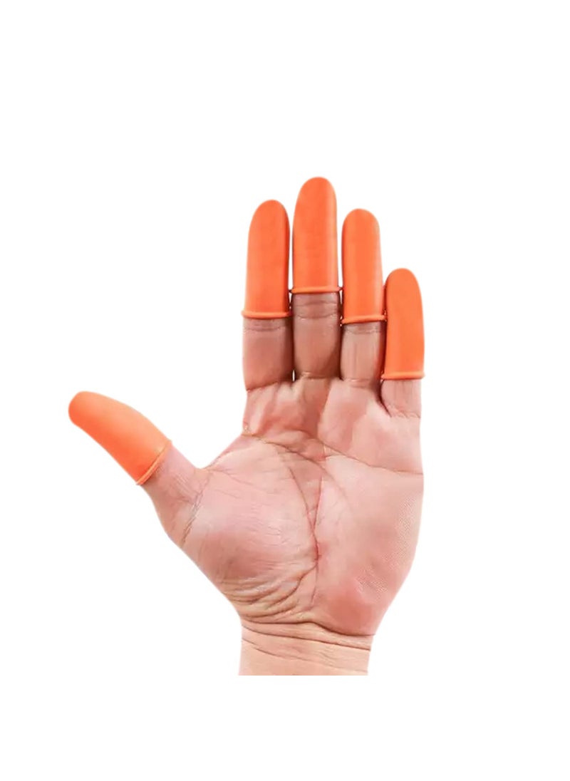 Confidence - Confidence Finger Protectors Gloves for Cutting and Crafting Work (Orange,50 Pcs) - Image 1