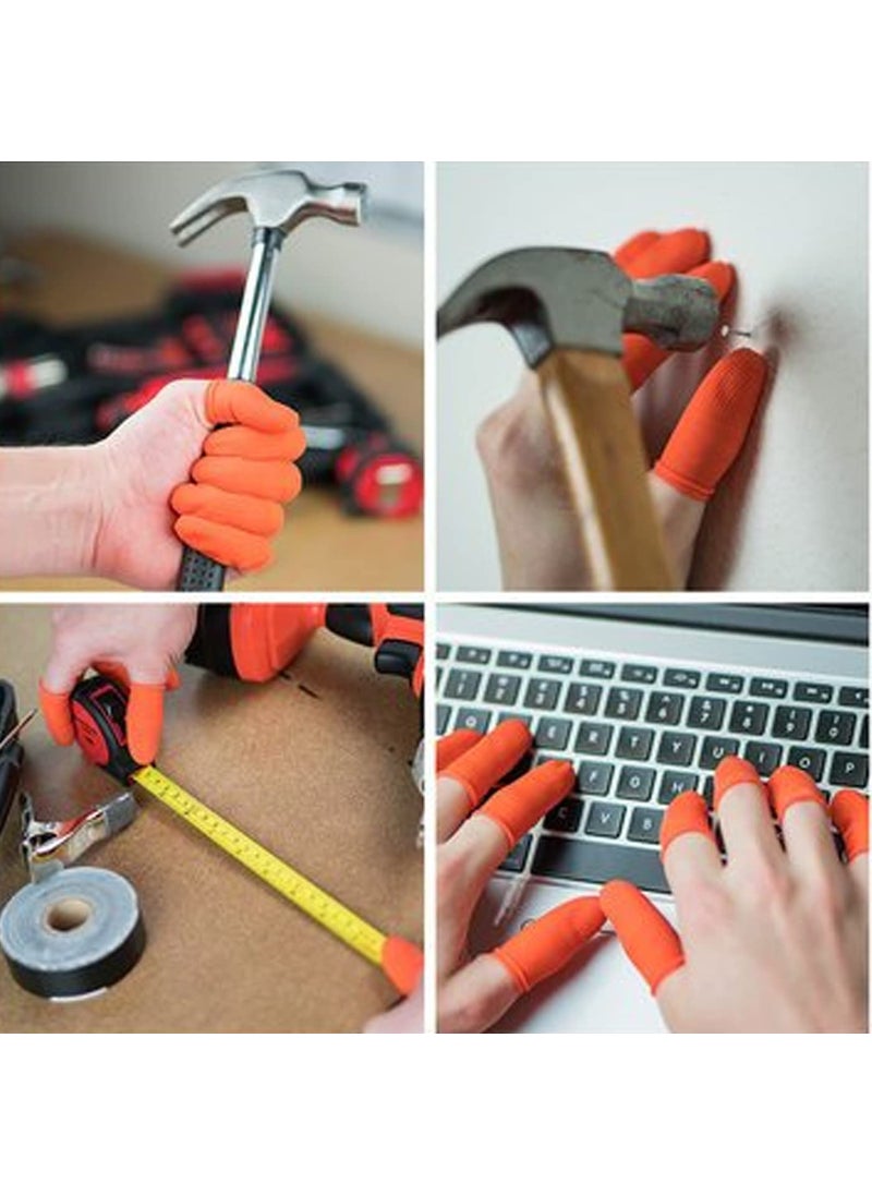 Confidence - Confidence Finger Protectors Gloves for Cutting and Crafting Work (Orange,50 Pcs) - Image 1