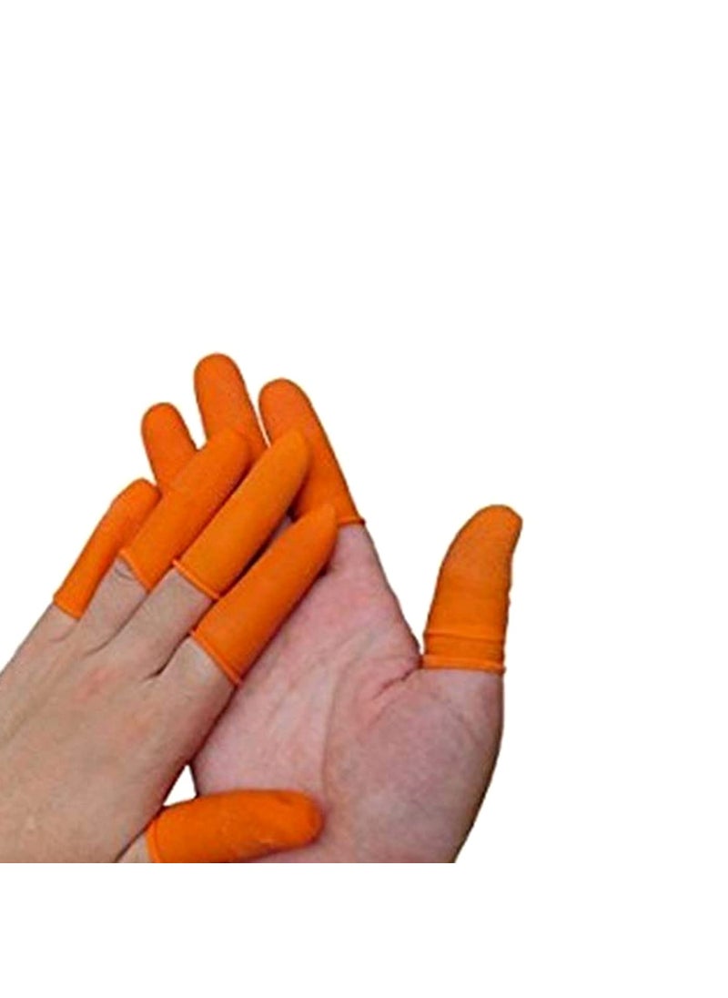 Confidence - Confidence Finger Protectors Gloves for Cutting and Crafting Work (Orange,50 Pcs) - Image 1