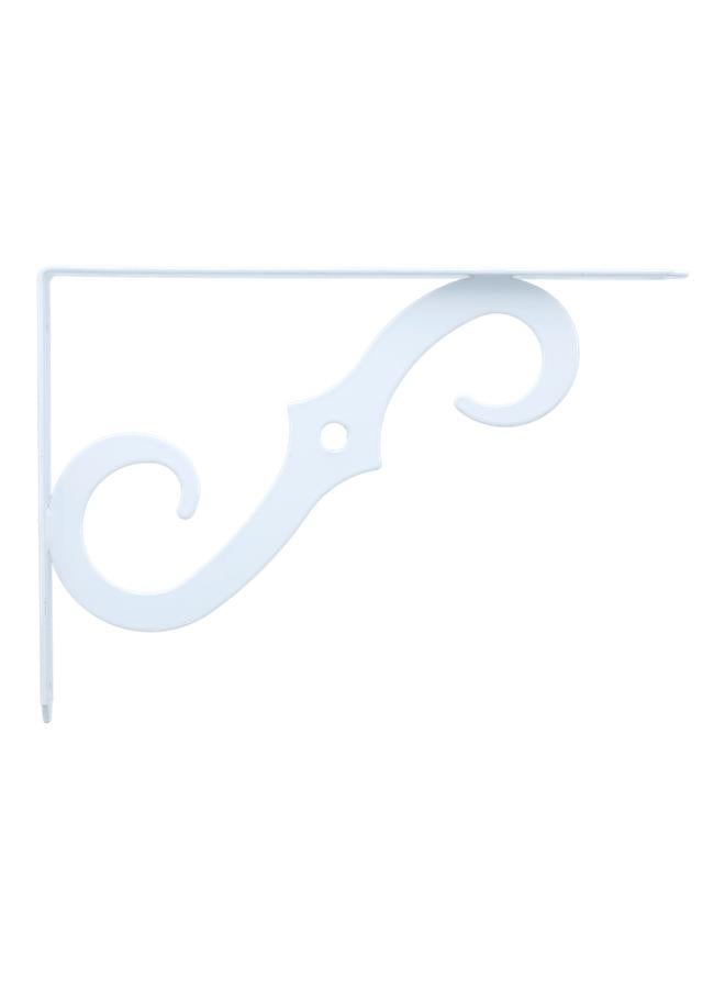 ACE Ornamental L-Shaped Durable and Elegant Metal Shelf Bracket White 10 x 7 Inch  - Image 1