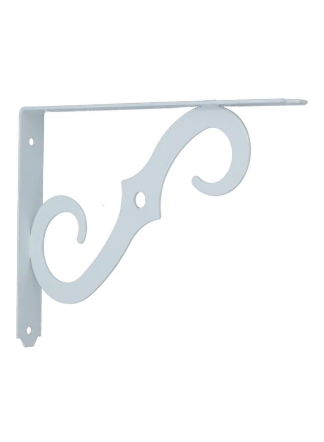 ACE Ornamental L-Shaped Durable and Elegant Metal Shelf Bracket White 10 x 7 Inch  - Image 2