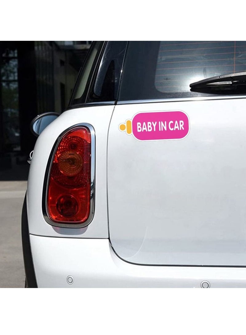 Rubik علامة طفل في السيارة، ملصق سيارة ذاتي اللصق، علامة تحذير سلامة للأطفال للسيارة SUV الفانات (17x7 سم) - Image 3