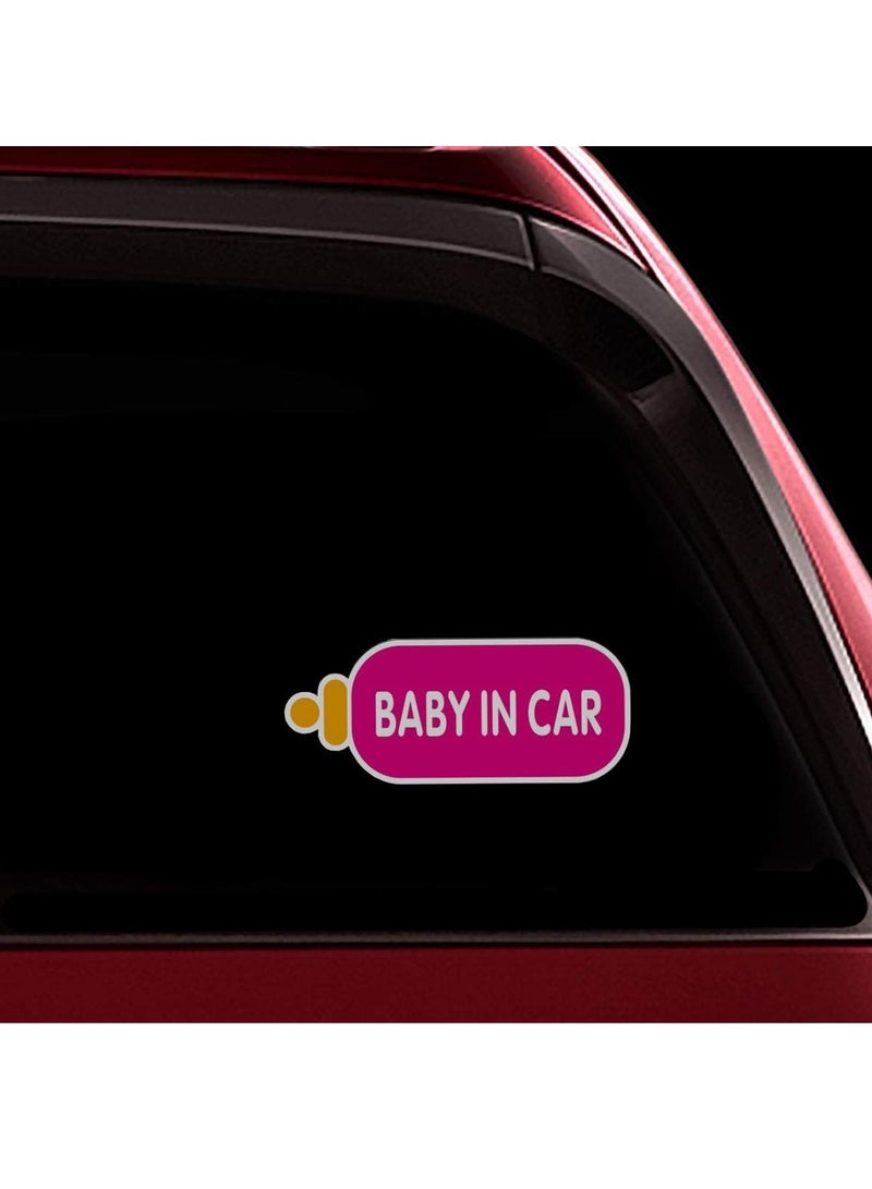 Rubik علامة طفل في السيارة، ملصق سيارة ذاتي اللصق، علامة تحذير سلامة للأطفال للسيارة SUV الفانات (17x7 سم) - Image 2