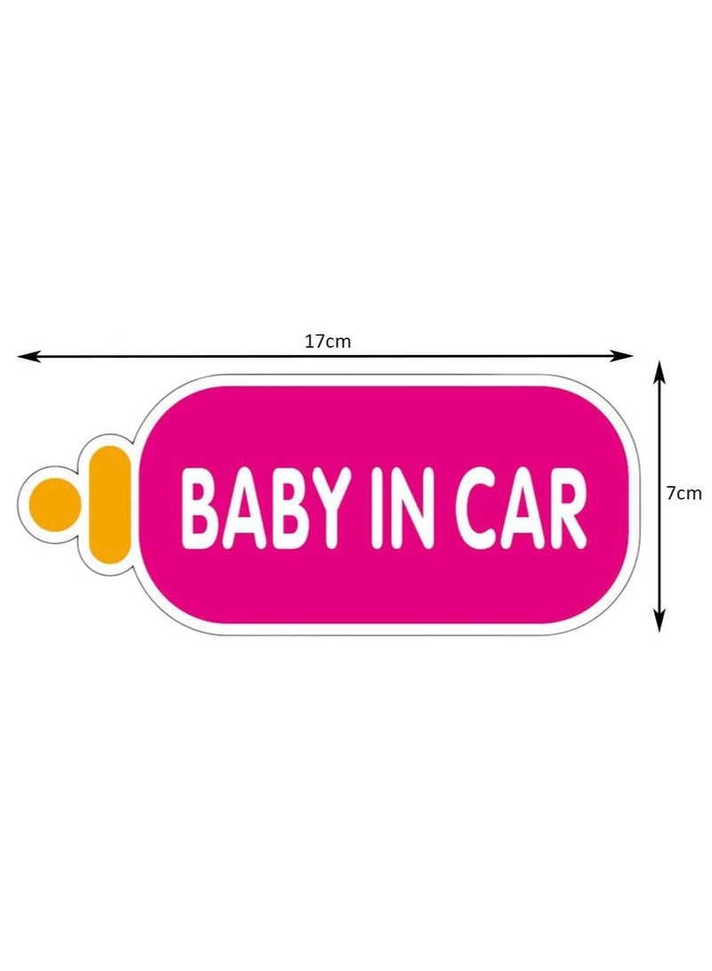 Rubik علامة طفل في السيارة، ملصق سيارة ذاتي اللصق، علامة تحذير سلامة للأطفال للسيارة SUV الفانات (17x7 سم) - Image 4