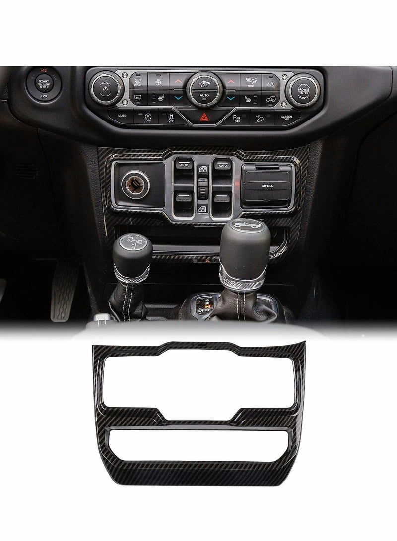 SYOSI Window Control Panel Trim Cover, Interior Decoration Accessories, for 2018-2021 Jeep Wrangler JL JLU, Carbon Fiber Texture  - Image 1