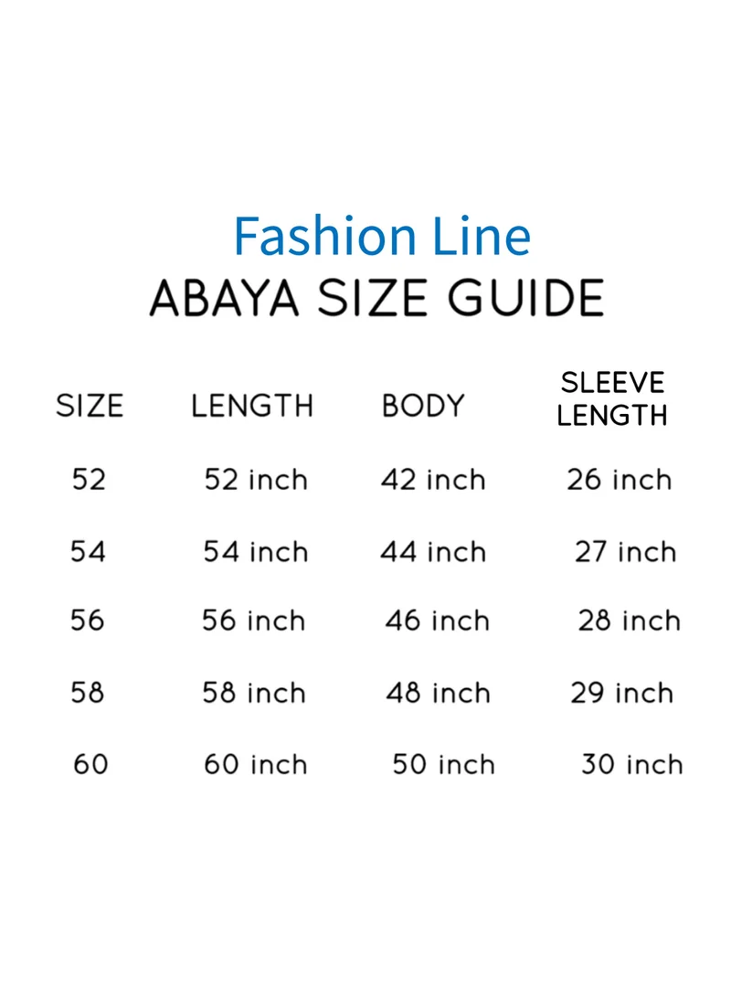 FASHION LINE Abaya Sponge-Neck Zakar with Black