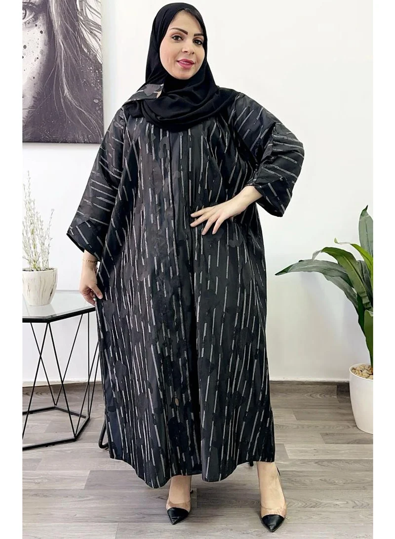 FASHION LINE Abaya Sponge-Neck Zakar with Black