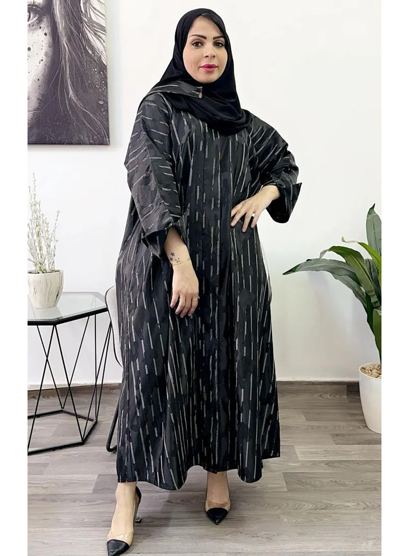 FASHION LINE Abaya Sponge-Neck Zakar with Black