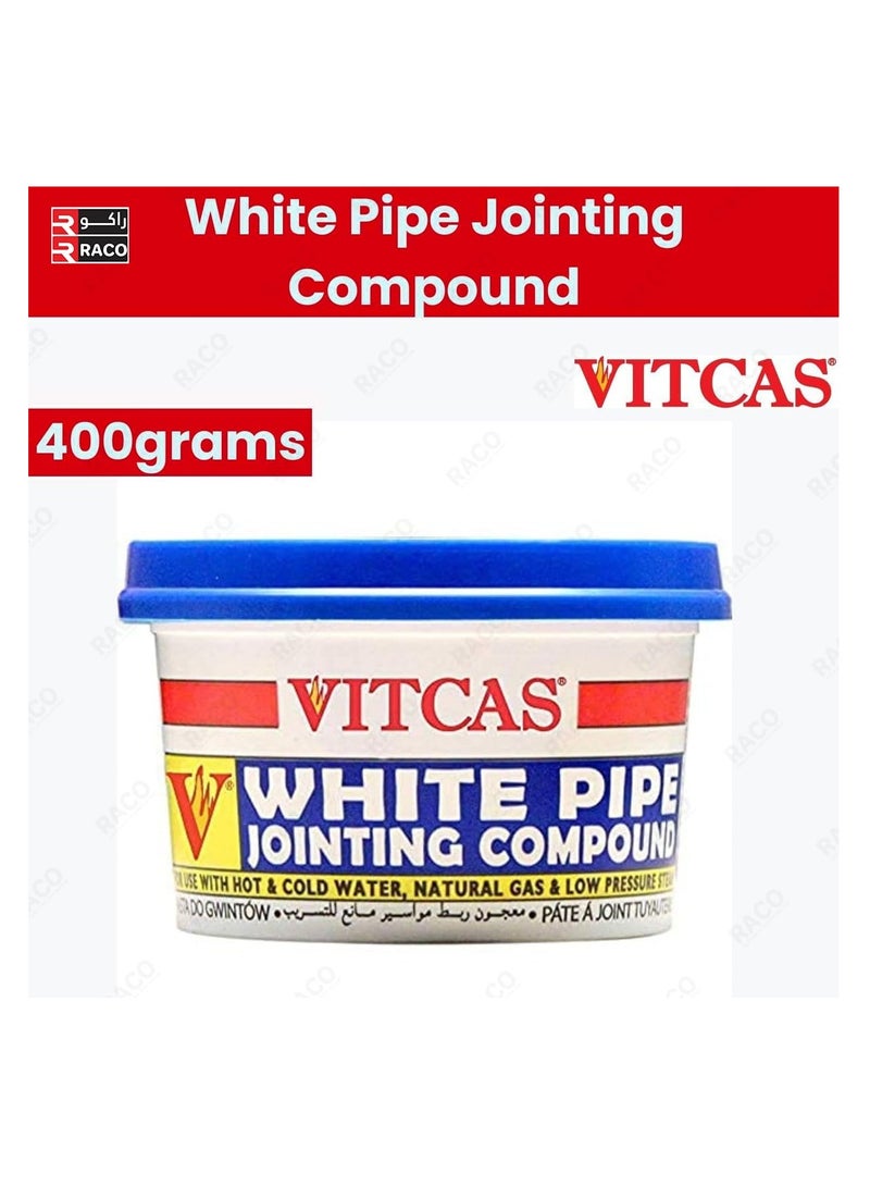 RACO VITCAS White Pipe Jointing Compound 400g Leak-Proof Sealant for Plumbing and Pipe Connections, Heat-Resistant, Non-Toxic, Easy Application - Image 2