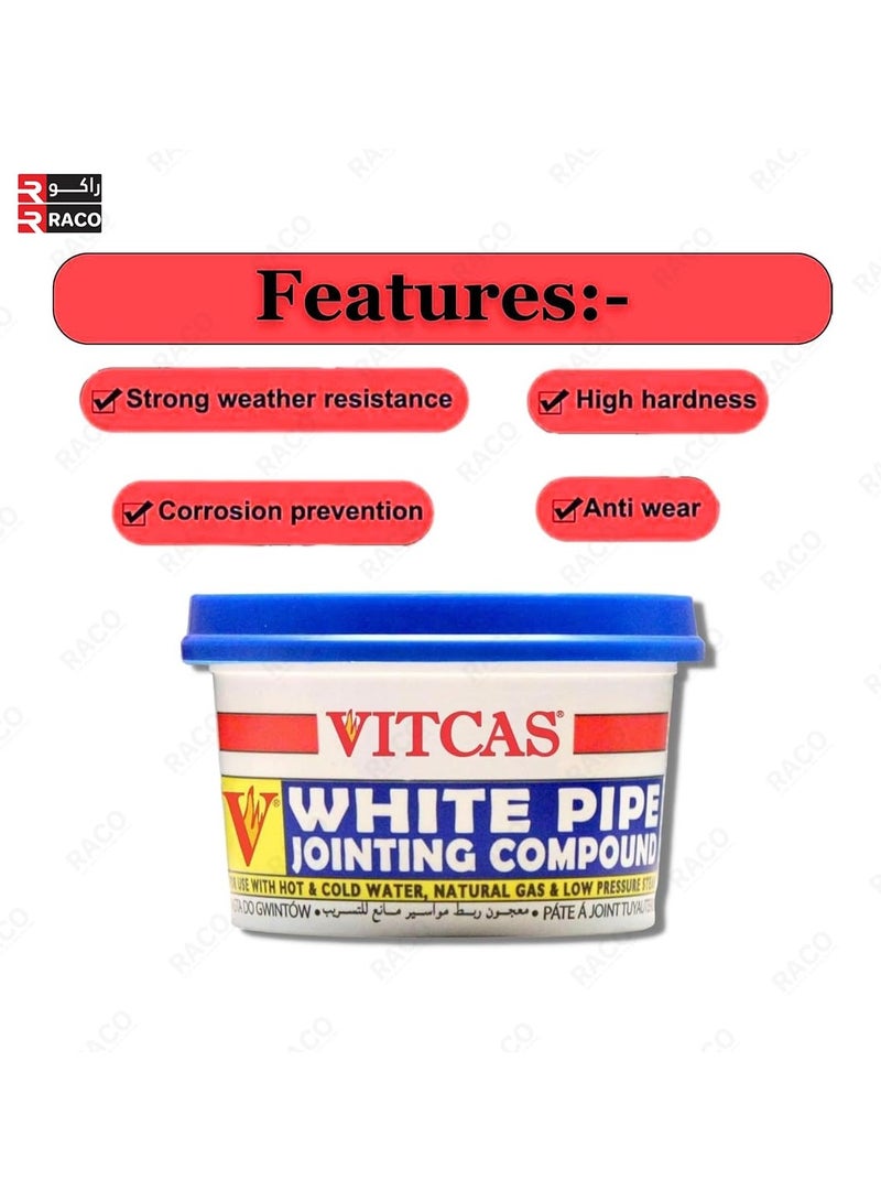 RACO VITCAS White Pipe Jointing Compound 400g Leak-Proof Sealant for Plumbing and Pipe Connections, Heat-Resistant, Non-Toxic, Easy Application - Image 4