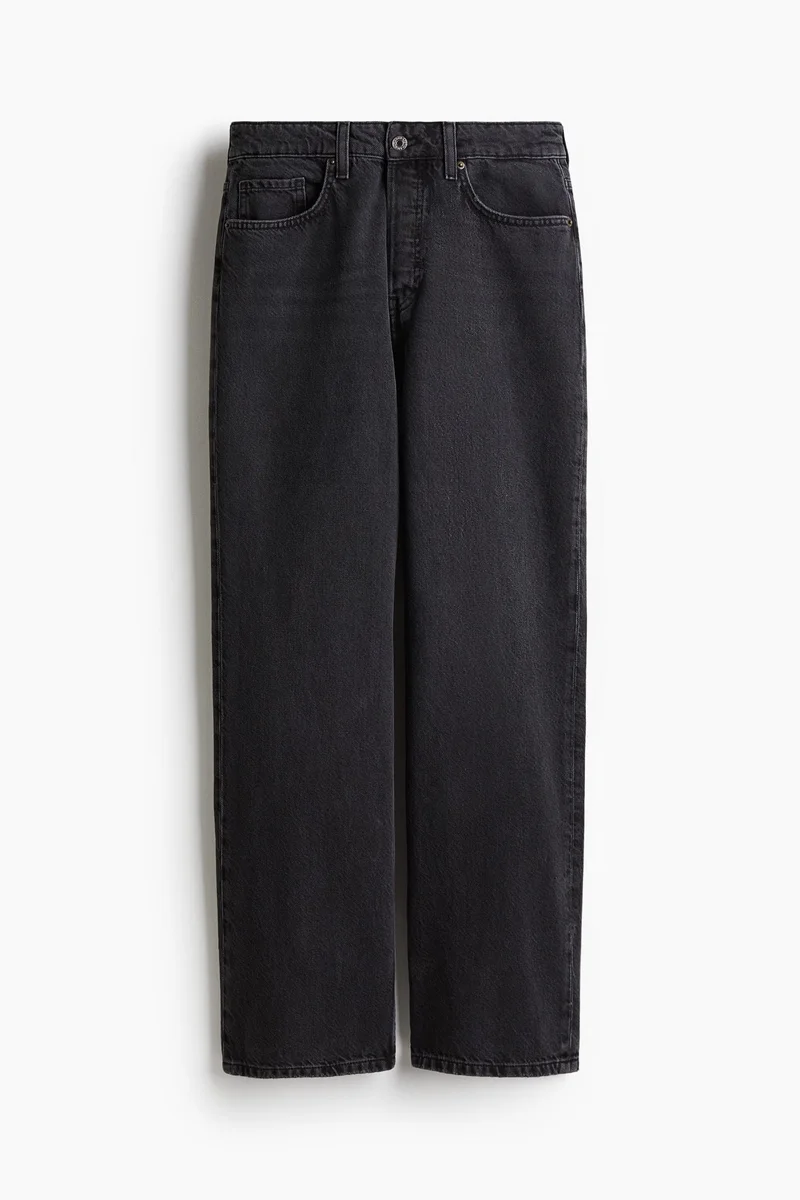 اتش اند ام جينز بخصر عادي وقصّة مستقيمة