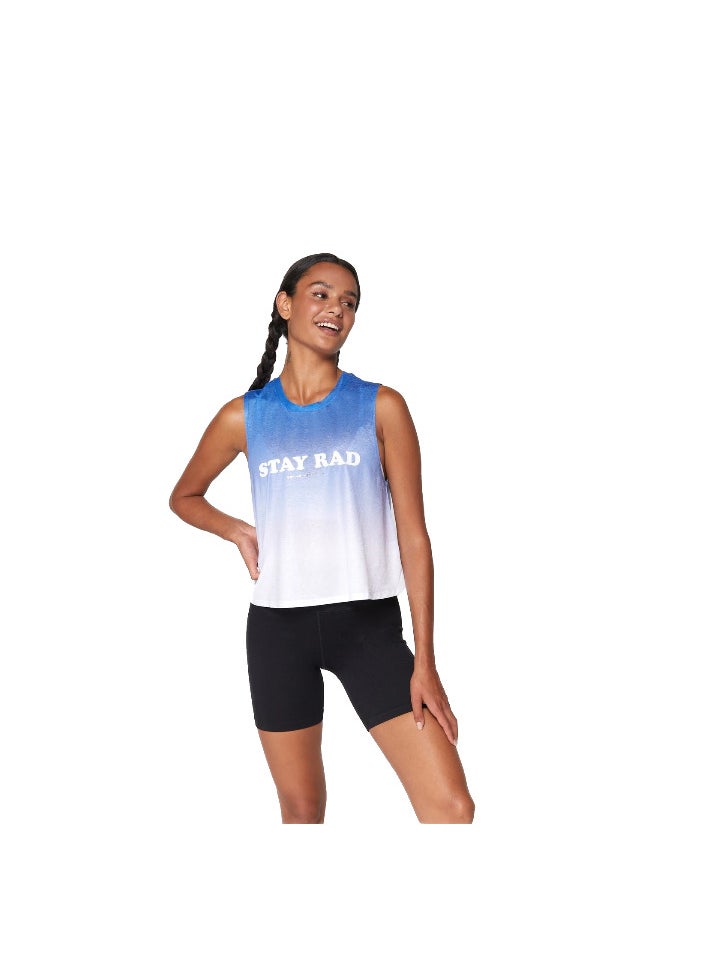 spiritual gangster RAD ACTIVE CROP TANK WATERFALL PRINT  - Image 2