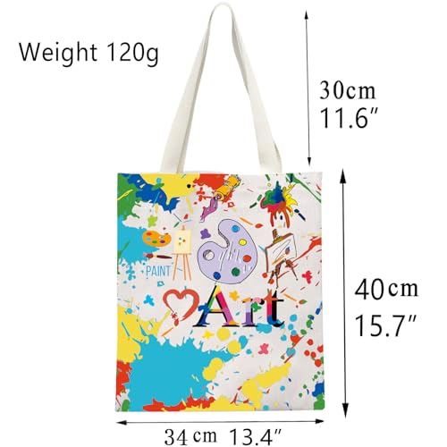 BNQL Artist Painter Gifts Tote Bag Painting Artist Gift for Art Teacher Student Painter Gift Bag Art Painting Canvas Tote Bag (Art Tote Bag) - Image 2