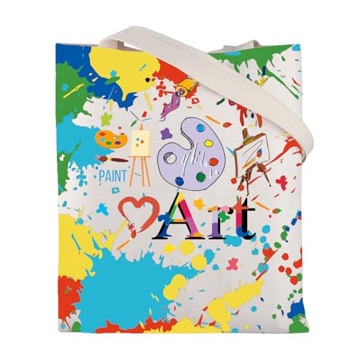 BNQL Artist Painter Gifts Tote Bag Painting Artist Gift for Art Teacher Student Painter Gift Bag Art Painting Canvas Tote Bag (Art Tote Bag) - Image 1