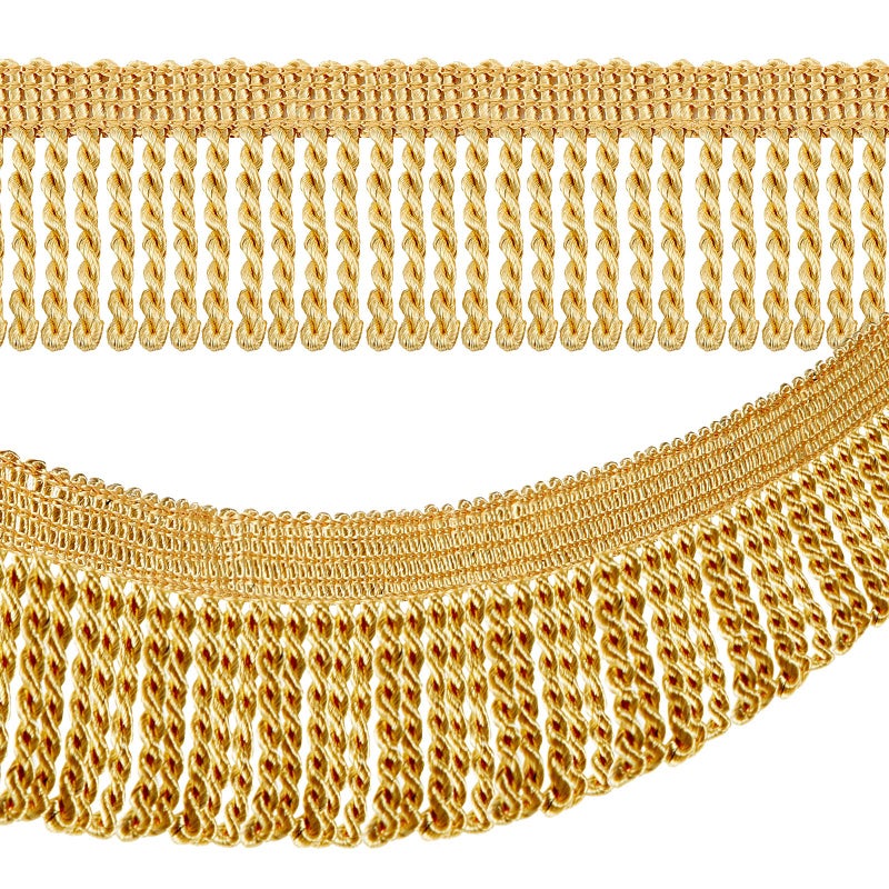 Waydress Fringe Trim Bright Sheen and Beautiful Decorations for Curtain Box Sofa Crafts Home Decor Supplies Gold 12 Yards