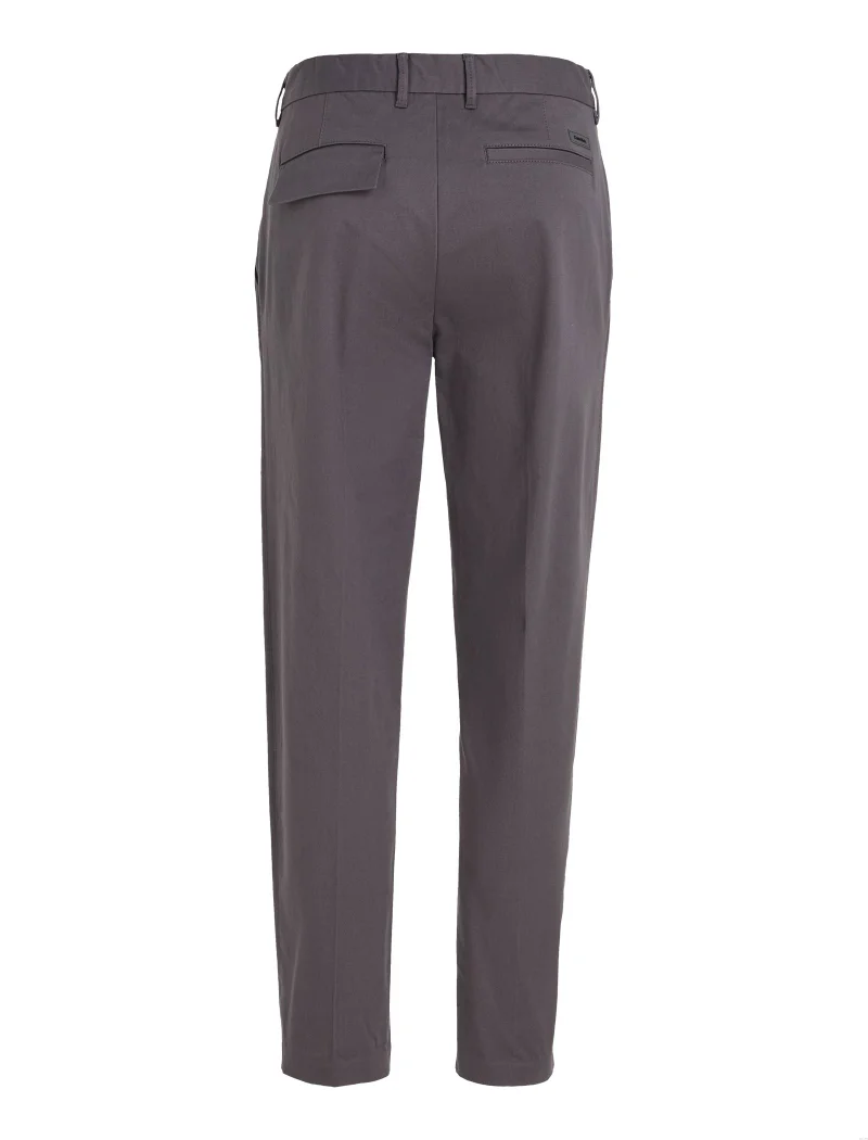 CALVIN KLEIN Tapered Twill Pleated Trousers