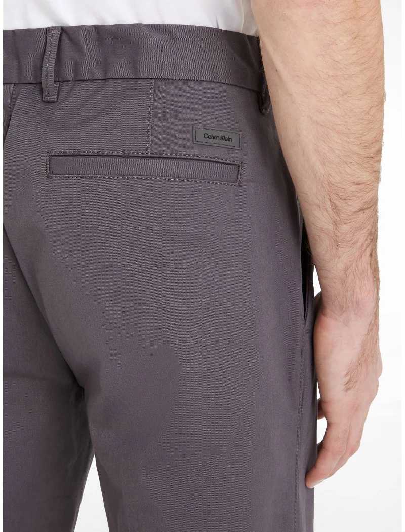 CALVIN KLEIN Tapered Twill Pleated Trousers