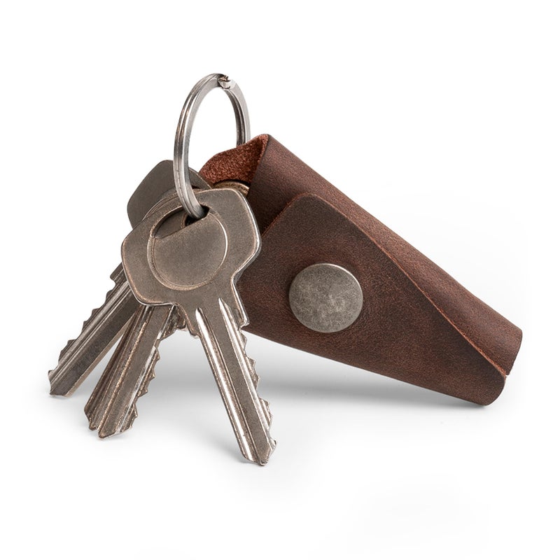Hide & Drink Full Grain Leather Wrap Keychain, Organizer Snap Closure, Key Ring Cover, Silencer Sleeve Key Holder for Men - Image 3